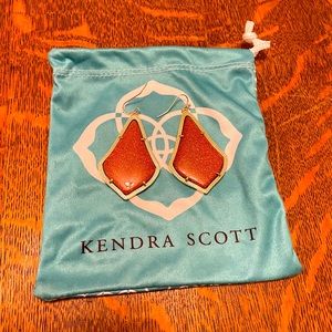 Burnt orange and gold Kendra Scott earrings